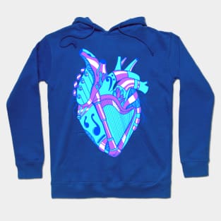 Blue No 2 Musical Heart Hoodie